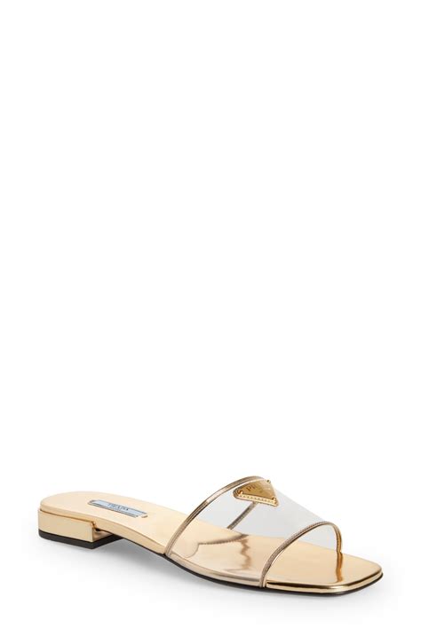 prada sandals.|Prada transparent sandals.